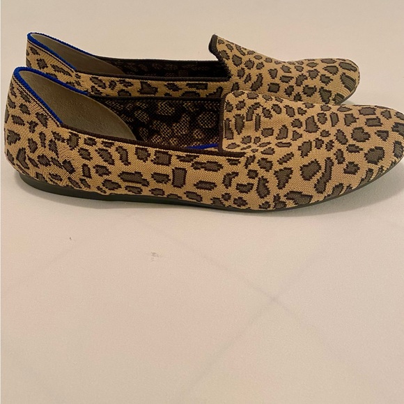 Rothy's Blue and Brown Loafers with Animal Print - Picture 3 of 5